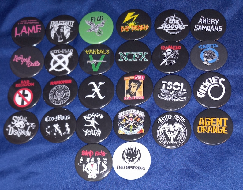 Vintage Collectible Pins - Vintage US Punk Rock Band Anstecknadeln,