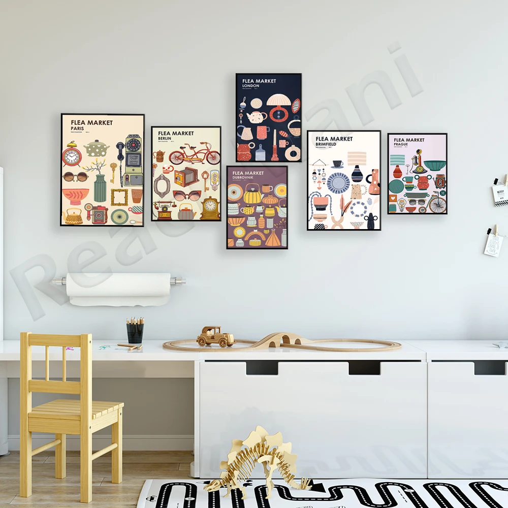 Flohmarkt-Druckkollektion Vint – Vintage And Collectible Fair Bewertung und Preis