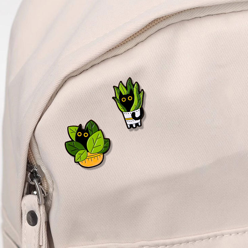 Süße schwarze Katze Sammlung P – Vintage Collectible Pins Bewertung und Preis