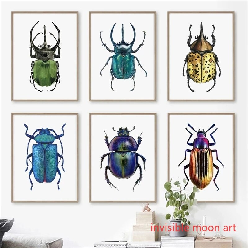 Vintage Insekten kunst bunte K – Vintage Collectible Posters Bewertung und Preis