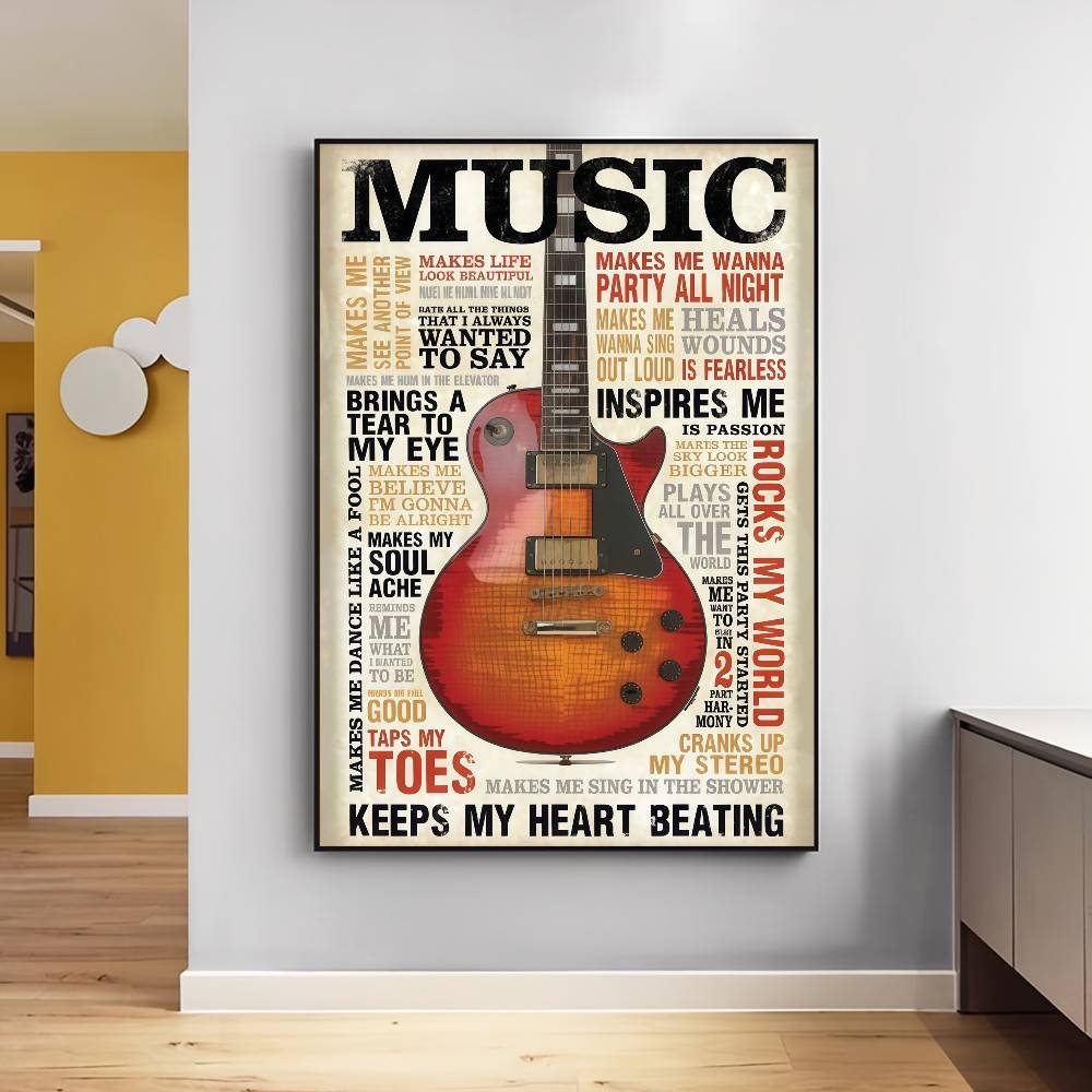 Gitarrenkollektion, selbstkleb – Vintage Collectible Posters Bewertung und Preis